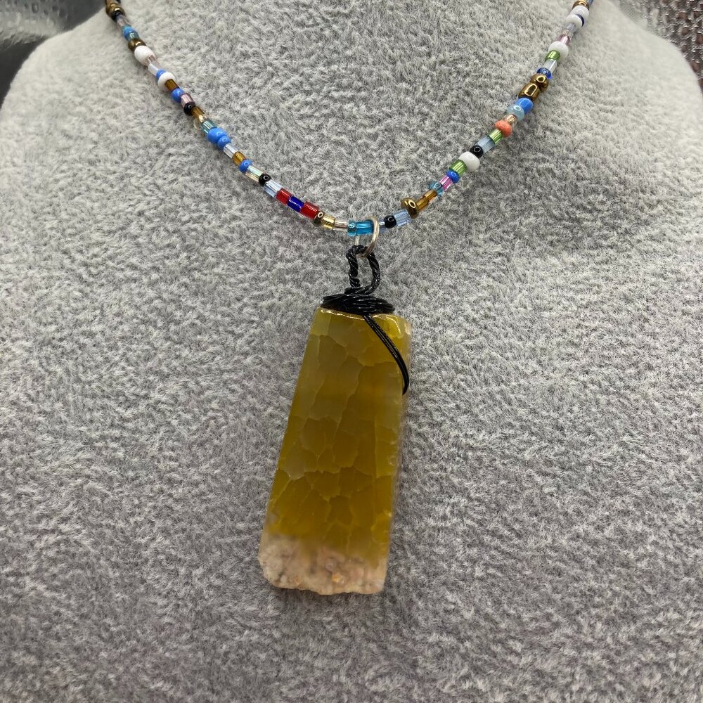 Witch B*tch Citrine and Multi Color Beads Necklace